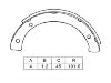 Zapata de freno Brake Shoe Set:K6615